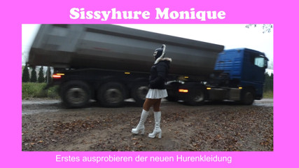 TV crossdresser Monique - On the edge of a forest