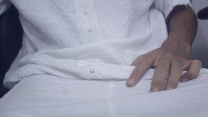 Alone, hot and horny. Cute amateur solo handjob, and exceptional cumshot