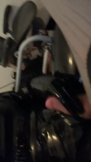 rubber play with cock