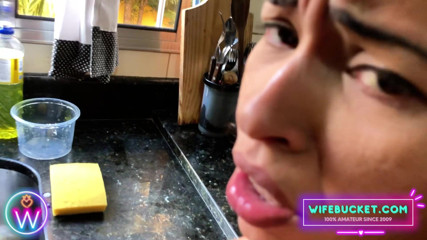 Wifebucket Amateurs - We were in the kitchen to fix breakfast, but ended up fucking