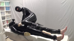 Mrs. Dominatrix and her experiments on a slave. 2 angle