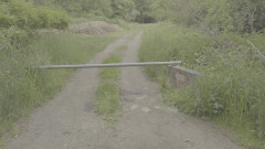 Redhead BBW Pisses Next to a Gate