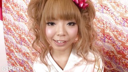 JAV Porn with Sexy Teen Dress with Japanese Kimono Enjoy of Threesome