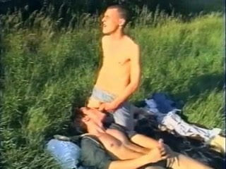 Hot young gay campers caught porking at the field
