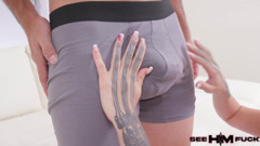 Well-Hung Stud Jay Celesto Gets His Ass Soaked In Tiny Khloe's Drool!