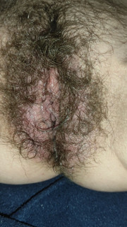 Hairy pussy fingering and cumming with MagicStick, small squirt