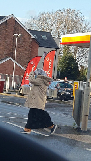 Muslim girl has sex in the bus station with husband 