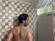Taking showers 
