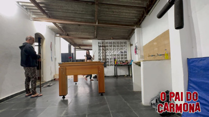 playing billiards leaving Bad Melli naked