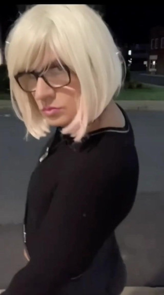 Sexy Crossdresser Transgirl public strut, very cute