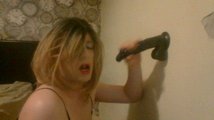 Sissy Becky Cumslut Sucks BBC Dildo