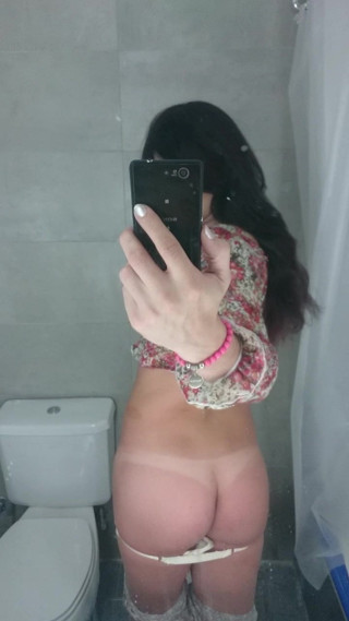 Sexy bikini sun tan on my cheeks