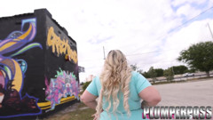 Blondie Big Bellied BBW Rides Huge Cock