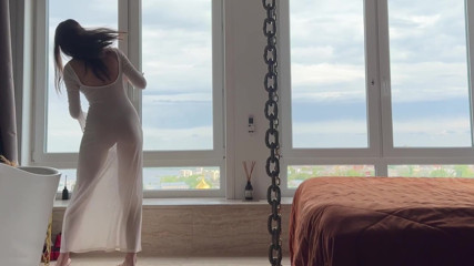 teasing cleaning lady home