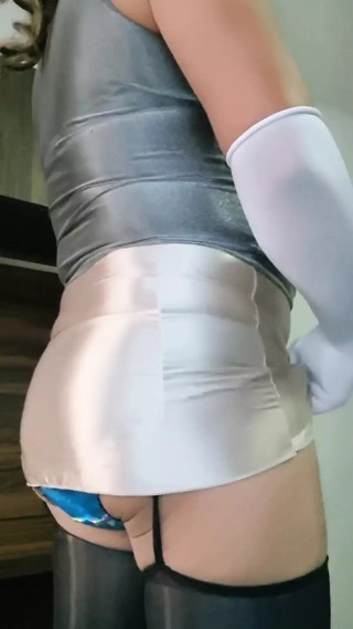 Satin and Licra Skirt and Top 2