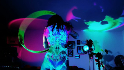 Neon Raver Lays a Clutch of Eggs in Uv Then Pushes Them All Out and Pisses: Ovipositor and Egg Play Seduction
