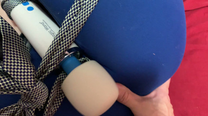 BDSM teen gets tied up and fingered with hitachi on clit