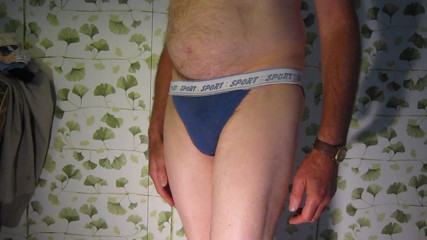 Grandpa David 67 London talks &amp; strips to show sexy pants