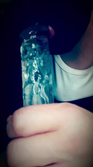 Newbie sucking, this dildo makes my mouth drip thumbnail
