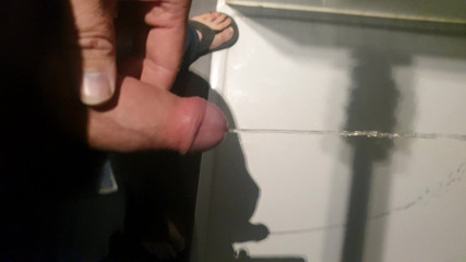pissing in shower