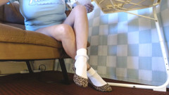 Leopard Ballet Flats Girl Ruffled Socks Dangling