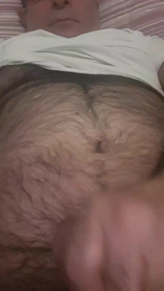 Hairy daddy jerk on cam (no cum)