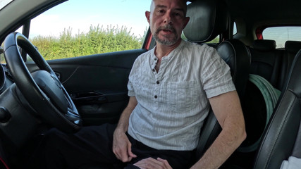 Hot Dilf Talking Dirty, Wanking and Cumming in the Car for Jim - Rockardglans 209
