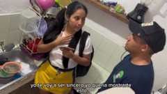 Perverted father-in-law fucks his schoolgirl with huge penis