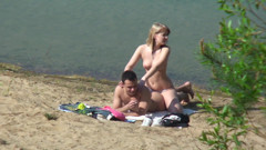 Amateur couple fucks on the beach sure about not be seen