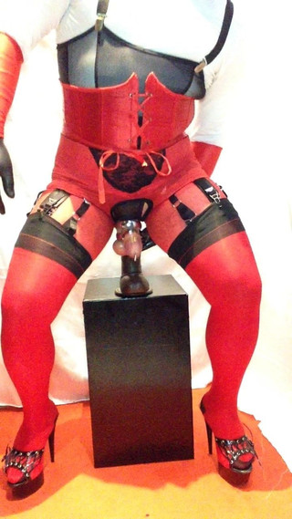 Sissy Fuck Big Dildo With Great Pleasure Cock Ring