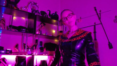Red Rubber Fetish Femdom Latex Mistress Fetish BDSM Strap Heels Dominatrix