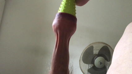 Sunday Stretch Session - foreskin with rubber toy