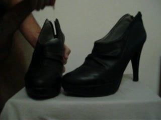 Cum on Wife black Ankle Boots