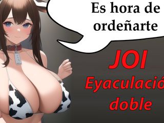 Spanish JOI hentai, cum 2 times. Es hora de ordenarte.