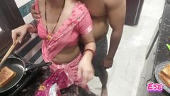 Desi Stepmom Got Fucked While Breakfast in the Kitchen