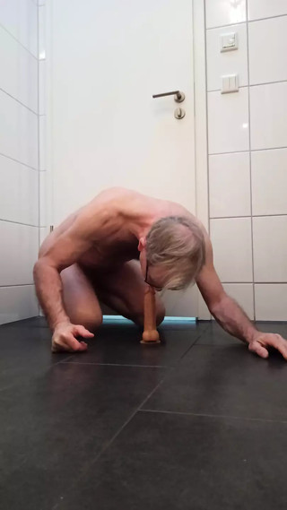 Blow and fuck the Dildo  continous