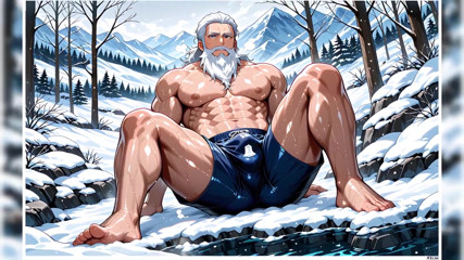 Ai Handsome Men with Nice Muscular Bodies Non-nude Teasing