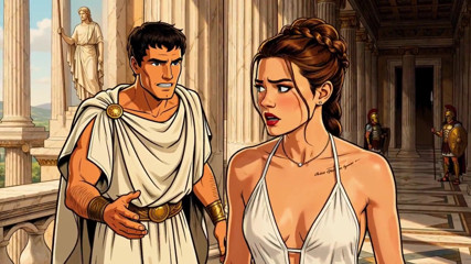 Helen of Troy Fucks and Sucks and Gets Cum Inside Her Pussy and on Her Belly