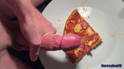 Twink Squirt on His Pizza