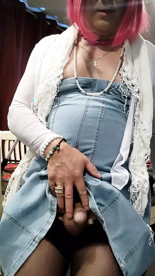 A man dressed as a woman