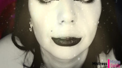 Mesmerizing triple lipstease  with JOI