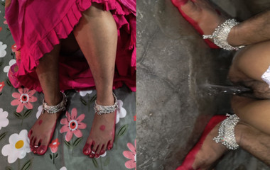 Desi beautiful Bhabhi pissing full close up video with hairy pussy