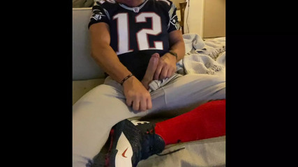 JockDad87 Shoots a Load of Cum in His Football Gear