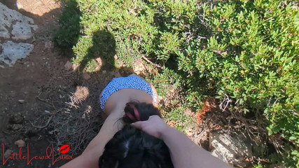 POV Deepthroat at Public Beach – Nasty Asian Girl with Outdoor Blowjob & Throat Fuck