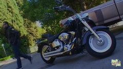 Bad Bitch Biker Girl in a Cage Called in for Some BDSM Freakness