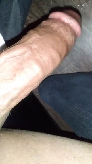 Storking my hard black cock