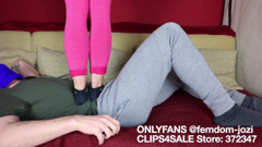 Hard Amateur Trampling in Sneaker and Socks