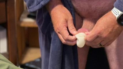 Precum and edging eating premature ejaculation cum