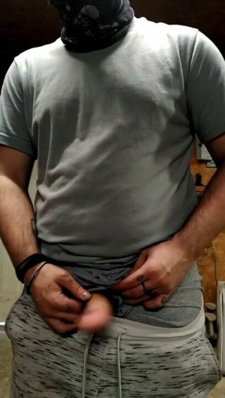 Big dick popping out of underwear