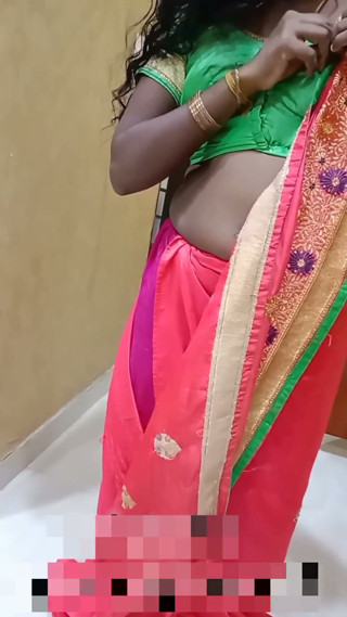 Desi Tamil Dusky Wife Seduces Bull in Red Underwear - Nipple Play, Cuck Watches! Indianhotwifex